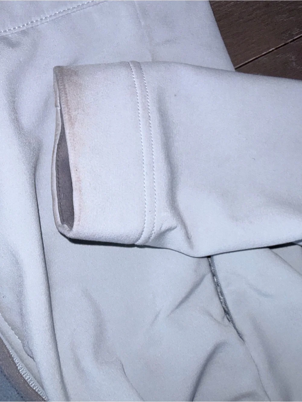 The North Face Women's White Softshell Jacket with Light Gray Fleece Lining